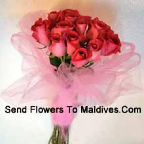 Hand Tied Bunch Of 12 Red Roses